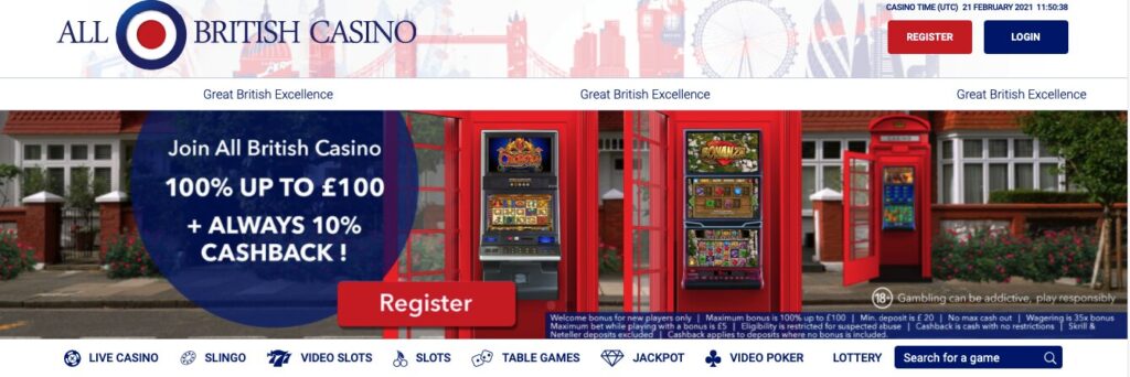 all british casino welcome