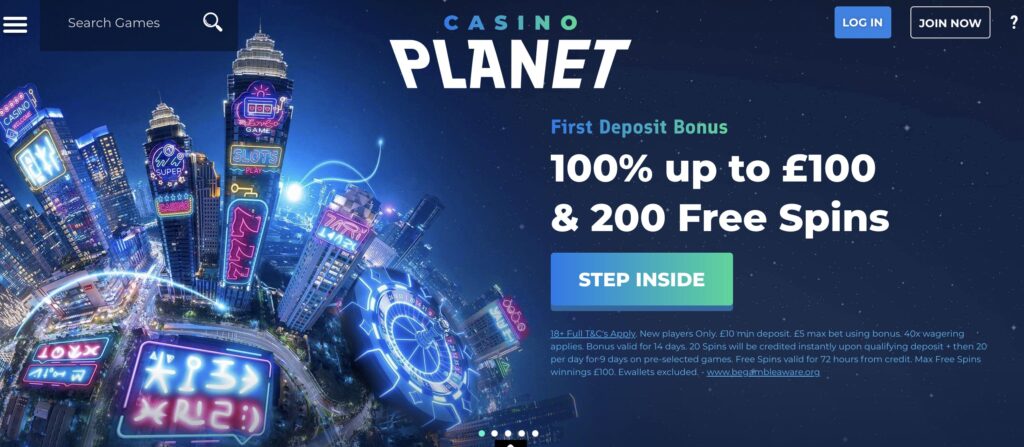 casino planet welcome