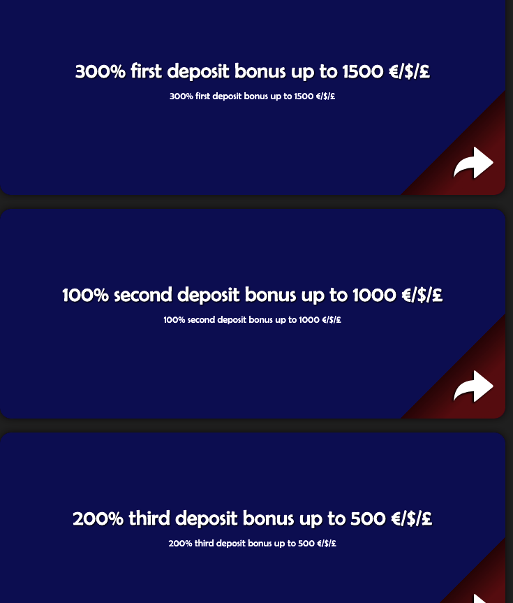 300 first deposit bonus